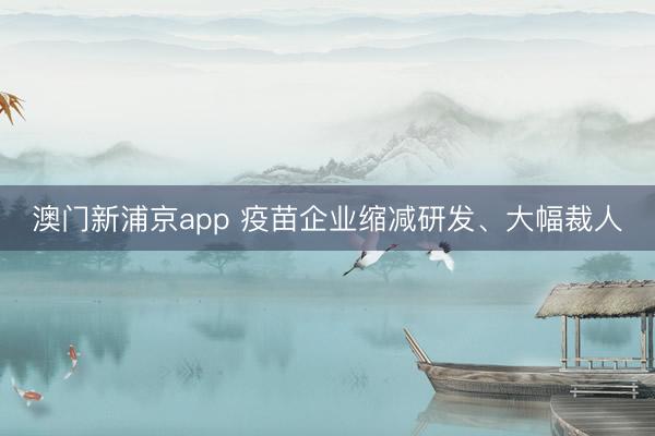 澳門(mén)新浦京app 疫苗企業(yè)縮減研發(fā)、大幅裁人